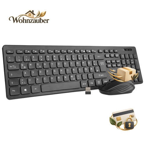 Kabelloses tastatur maus set - maus,