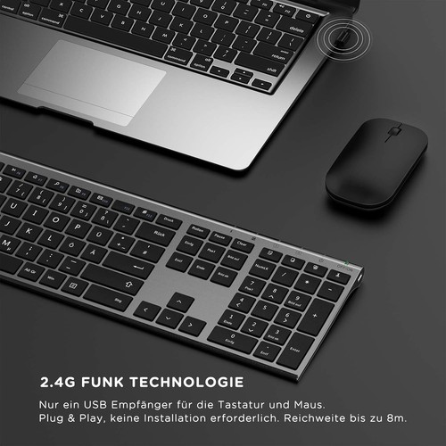 Kabellose aluminium tastatur - kabellose,
