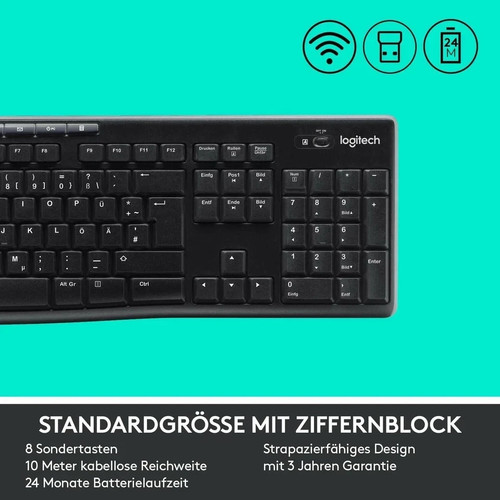 Logitech mk270 combo tastatur - mk270,